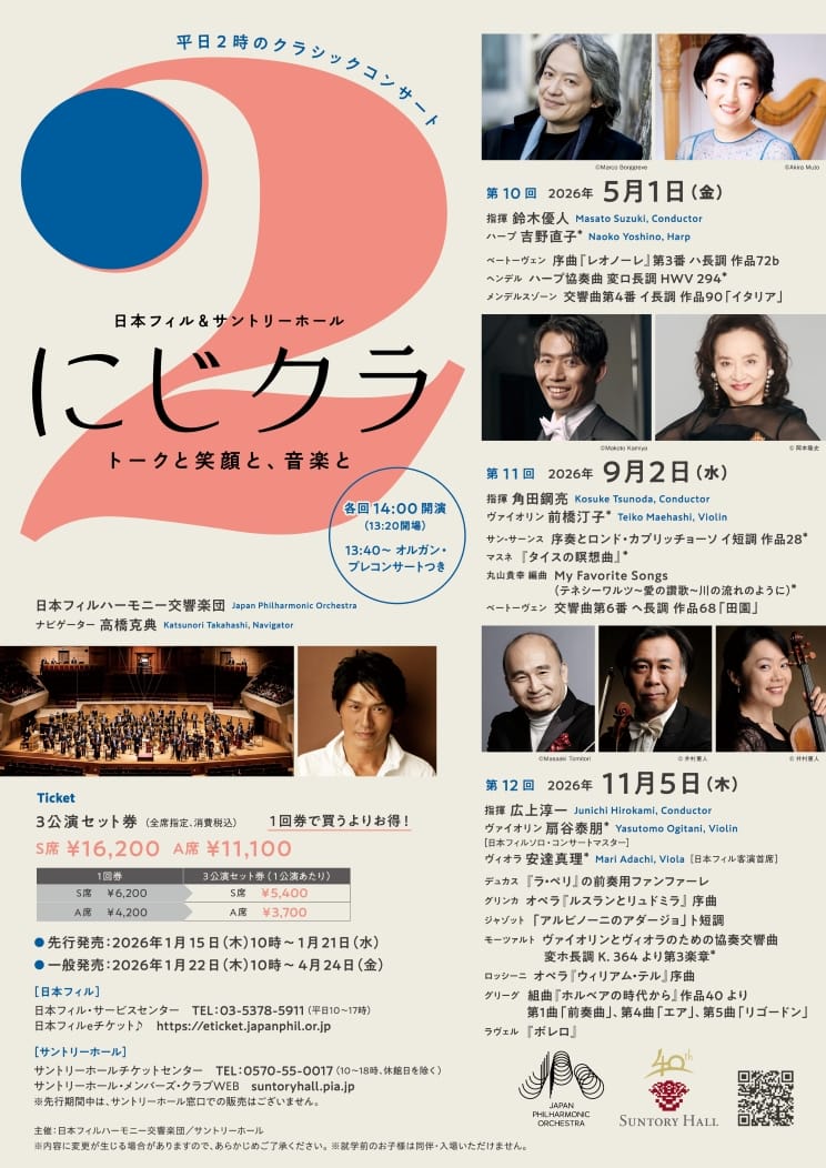 日本フィル＆サントリーホール　にじクラ～トークと笑顔と、音楽と　第9回